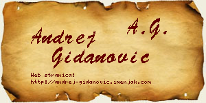 Andrej Gidanović vizit kartica
